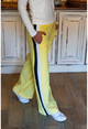 Womens Yellow Side Striped Staple Wide Cut Trousers BST2215