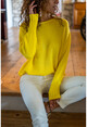 Womens Yellow Bat Sleeve Thessaloniki Thin Knitted Sweater GK-CCK76051