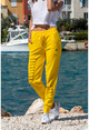 Kadın Sarı Yırtıklı Eşofman Altı GK-YS203
