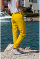 Kadın Sarı Yırtıklı Eşofman Altı GK-YS203