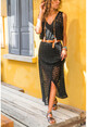 Womens Black Lined Double Breasted Slim Knitted Dress GK-CCKRES3