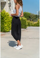 Kadın Siyah Beli Lastikli Şalvar Pantolon GK-LD303