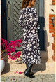 Womens Black Floral Dress BST30kK4085