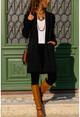 Womens Black Double Pocket Cardigan GK-CCK74000