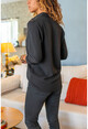 Kadın Siyah Dantelli Gömlek BST30kT4009-5230