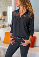 Womens Black Lace Shirt BST30kT4009-5230