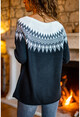 Womens Black Ethnic Embroidered Sweater GK-CCK76000