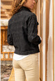 Kadın Siyah Nakışlı Ajurlu İşlemeli Ceket AYN1759