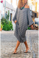 Kadın Siyah Omzu Düşük Salaş Elbise BST2918