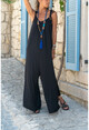 Womens Black Loose Rompers GK-LD305