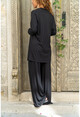 Womens Black Loose Threesome Suit GK-BST2941