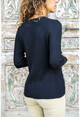 Womens Black Crew Neck Basic Knitwear Sweater GK-JR301