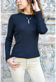 Womens Black Crew Neck Basic Knitwear Sweater GK-JR301