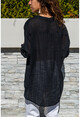 Womens Black Washed Linen Half Pop Loose Blouse GK-RSD2020