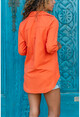 Womens Orange Linen Loose Shirt GK-CCK60014