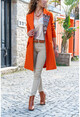 Womens Orange Collar Garnish Boyfriend Jacket GK-BSTN2796