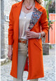 Womens Orange Collar Garnish Boyfriend Jacket GK-BSTN2796