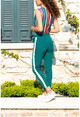 Womens Emerald Side Striped Pencil Pants BST2209