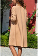 Kadın Bej Cebi Hasır Detaylı A Kesim Airobin Elbise GK-BST2974