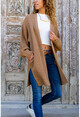 Womens Camel Loose Cardigan with Pocket GK-CCK4321