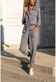 Womens Gray Airobin Pocket Safari Overalls GK-BST3164