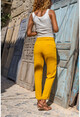 Womens Mustard High Waist Pocket Pleated Double Leg Trousers Bst3173