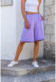 Womens Lilac Double Leg Soft Textured Pocket Shorts Bst3262