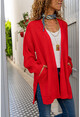 Womens Coral Pocket Loose Cardigan GK-CCK4321