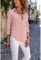 Womens Powder Soft Textured Shirt with Side Snaps BST6435