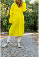 Kadın Sarı Kapüşonlu Suya Dayanaklı Eva Kumaş Kolay Kullanımlı Yağmurluk Dsgn1