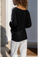 Womens Black Color Block Sweater GK-CCKYN1002