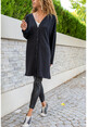 Womens Black Button Down Thin Cardigan GK-BST3176