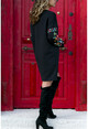 Kadın Siyah Nakış Detaylı Elbise GK-CCK6146
