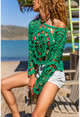 Womens Emerald Green Brode Loose Blouse Rsd3024