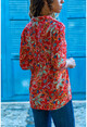 Red Floral Patterned Shirt Gk-Bst30Kt4009-5140