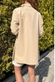 Kadın Poplin Yanı Yırtmaçlı Oversize Uzun GömlekBST700-3518
